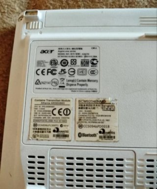 Netbook portatile mini Acer Aspire One KAV10 10,1"