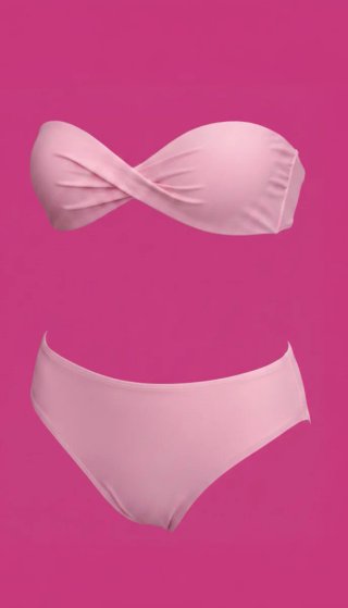 Costume da bagno 2 pezzi rosa XXL