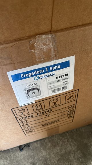 Fregadero Inox 50x50 Sobre Encimera