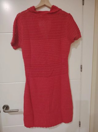 Vestido rojo de crochet nuevo