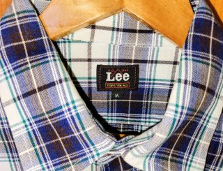 Camisa a cuadros azul y blanco marca Lee
