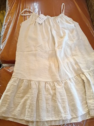Vestido Boho Beige XL Nuevo con Etiqueta