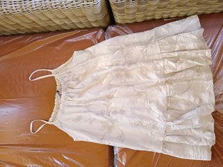 Vestido Boho Beige XL Nuevo con Etiqueta