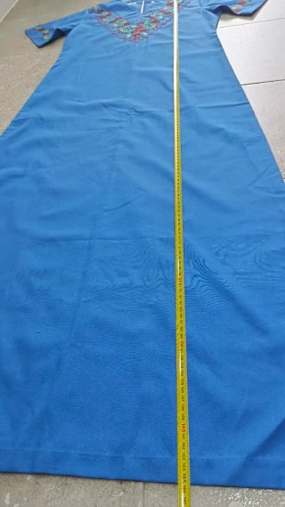 Vestido T38 Bordado Vintage Nuevo
