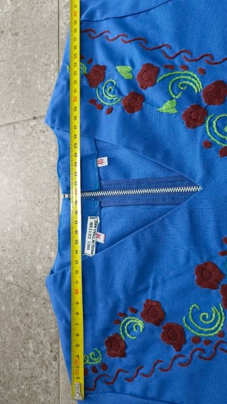 Vestido T38 Bordado Vintage Nuevo
