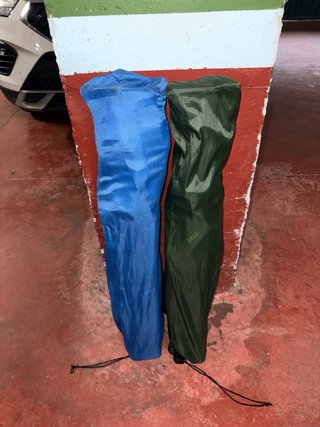 2 Sillas Plegables Tela y Metal