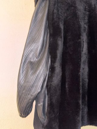 Chaquetón pelo vintage negro