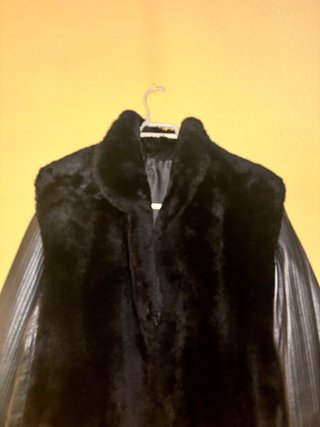 Chaquetón pelo vintage negro