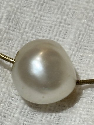 Gargantilla chapa oro perla río flotante
