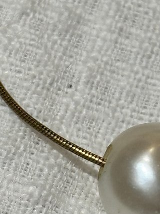 Gargantilla chapa oro perla río flotante