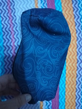 Astuccio viola con fantasia