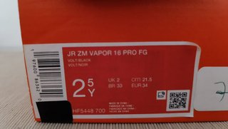 Nike Zoom Vapor 16 Pro FG JR Talla 34