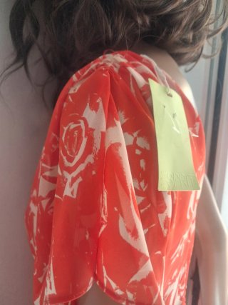 Vestido SPRIT naranja y blanco floral