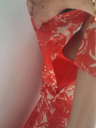 Vestido SPRIT naranja y blanco floral
