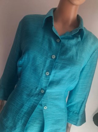 Conjunto falda y blusa azul