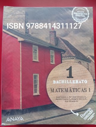 LIBRO DE TEXTO DE MATEMÁTICAS DE 1° DE BACHILLERAT