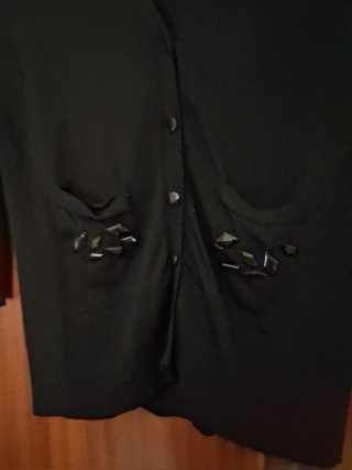 Chaqueta de punto Cortefiel negra talla M