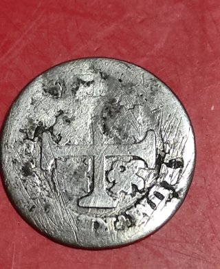 Moneda de plata colonial española – ½ Real (siglo