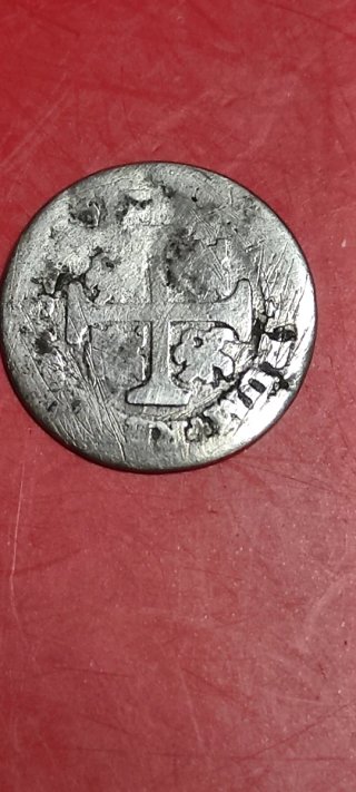 Moneda de plata colonial española – ½ Real (siglo