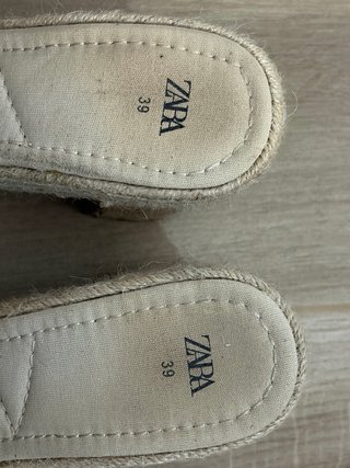 Sandalias Zara Plataforma Yute Beige