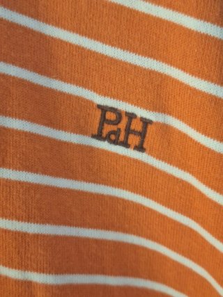 Polo Pedro del Hierro naranja rayas XL