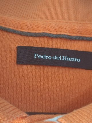 Polo Pedro del Hierro naranja rayas XL