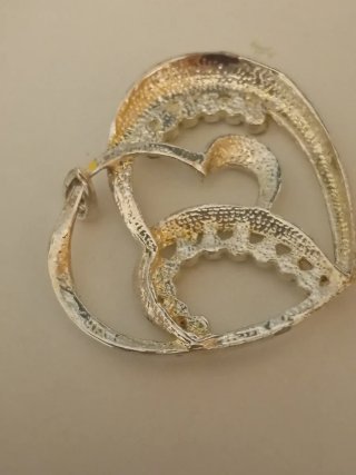 Lote Joyas Vintage Corazón y Flor y anillo artesan