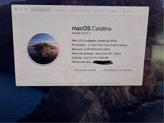 iMac 21,5” Late 2013 - 1TB (trato en mano)