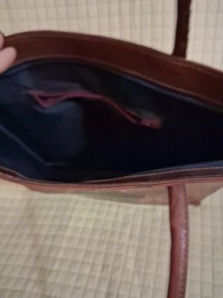 Bolso  Cuero Marrón Osito