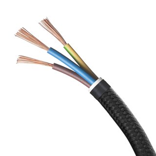Amarcords cable textil negro vintage