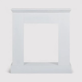 Acanto - Finto camino decorativo bianco per salotto · Legno