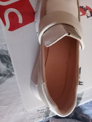 Mocasines Jose Saenz verano mujer beige/blanco
