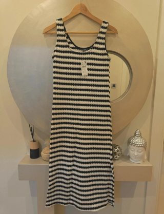 Vestido Kiabi rayas blanco y negro