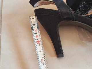 Sandalias tacón negras talla 36
