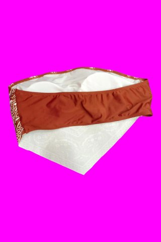 Costume da bagno due pezzi bandana marrone XXL