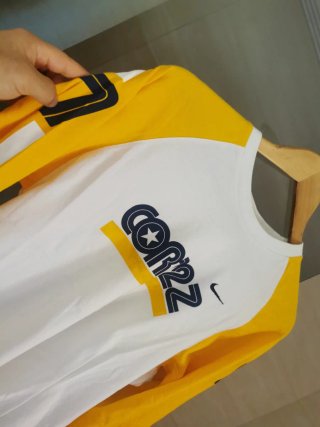 Sudadera Nike Manga Larga Cortez Blanca y Amarilla