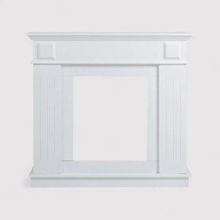 Magnolia - Cornice camino decorativa bianca classica · Legno