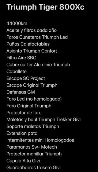 Triumph Tiger 800 XC ABS - Junio 2014