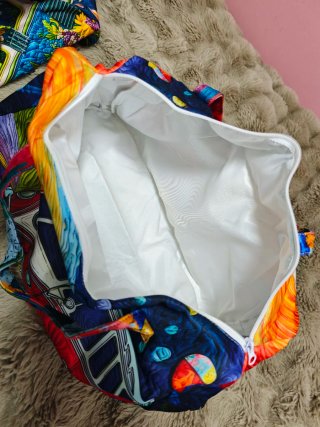 Bolso de playa con estampado de furgoneta
