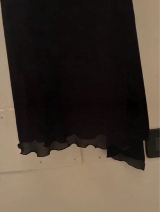 Vestito lungo nero con spalline