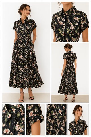 Vestido largo estampado floral Julia Style