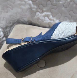 Sandalias Ramis Azul/Plata Talla 40