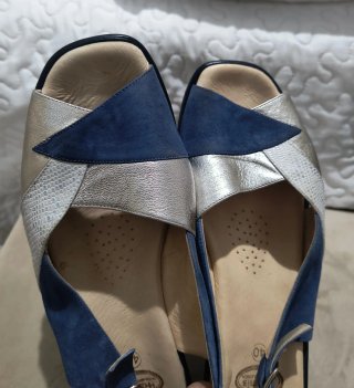 Sandalias Ramis Azul/Plata Talla 40