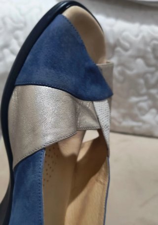 Sandalias Ramis Azul/Plata Talla 40