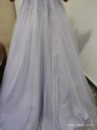 Vestido XV Años Morado completamente nuevo T 36-38