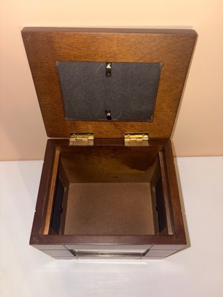 Portafotos madera cubo con álbumes