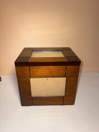 Portafotos madera cubo con álbumes