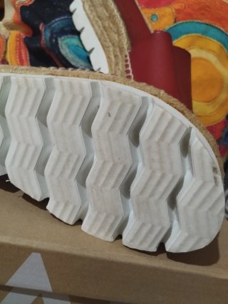Sandalias planas piel rojas talla 37