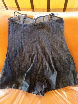 Mono corto efecto denim estilo corsé