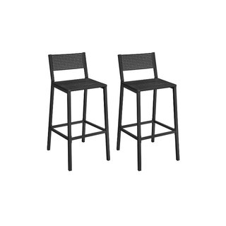 Set da 2 Sgabelli Cucina Grigio e Nero · Metallo · Sedie